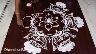 Sankranthi special rangoli design with 11x6 dots  Bhogi special muggulu 2019  pongal pots [upl. by Bilac]