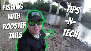 HOW TO Fish Rooster Tails  Scioto River Smallmouth Bass [upl. by Ratib]