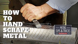 How to hand scrape metal for flatness [upl. by Leihcar]