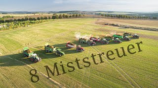 Miststreuen XXL  8 Miststreuer  2 Claas Scorpion  Fendt Case John Deere [upl. by Klenk796]