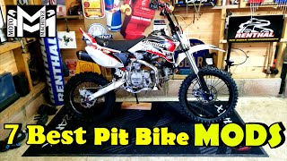 7 Best UpgradesMods For PIT BIKES [upl. by Bozovich]