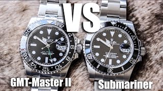 Rolex Submariner Vs Rolex GMTMaster II [upl. by Apple]