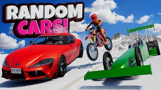 Racing RANDOM CARS Down a DANGEROUS MOUNTAIN in BeamNG Drive Mods [upl. by Namruht]