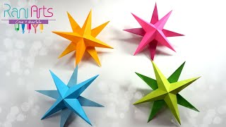 ESTRELLAS 3D de PAPEL Fácil  DIY  3D PAPER STARS easy [upl. by Silverman]