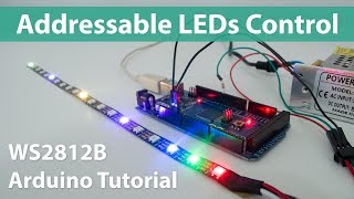 How To Control WS2812B Individually Addressable LEDs using Arduino [upl. by Ajan829]