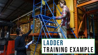 Ladder Training Example  Safety Hazards Oregon OSHA [upl. by Dollar]