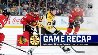 Blackhawks  Bruins 1011  NHL Highlights 2023 [upl. by Sailesh754]