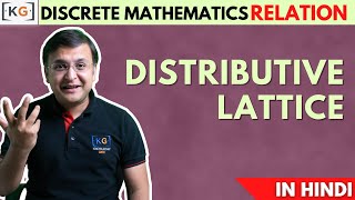 231  Distributive Lattice in Discrete Mathematics in HINDI  Properties of Distributive [upl. by Hpesoj]