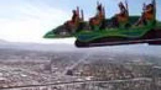 Las Vegas Stratosphere XScream Ride Insane 900ft high [upl. by Gamin]