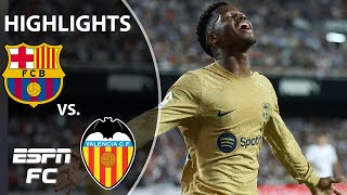 Valencia vs Barcelona  LaLiga Highlights  ESPN FC [upl. by Lilian]