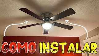 Como Instalar Un Ventilador de Techo Ceiling Fan Con luces LED  Paso a Paso  Fácil y Sencillo [upl. by Ronym939]