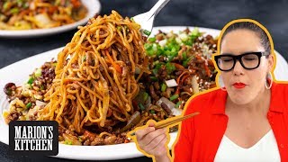 How to make a BETTER Beef Noodle Stirfry  Hoisin Beef Noodle Stir Fry  Marions Kitchen [upl. by Anasus]