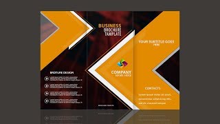 Tri Fold Brochure Design  In Photoshop CC By Sahak [upl. by Leontyne676]