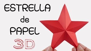 ⭐ESTRELLA de PAPEL⭐ 3D PAPER STAR  DIY [upl. by Simons]