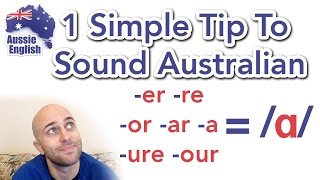 1 Simple Tip To Sound Australian ɑ  How To Do an Aussie Accent [upl. by Enilamme935]