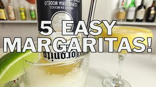 5 x EASY MARGARITA COCKTAIL RECIPES [upl. by Naarah506]