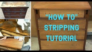 DIY Furniture Refinishing  How To Strip Wood Furniture [upl. by Yerxa]