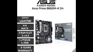 ASUS PRIME B660MK D4 Motherboard Unboxing and Overview [upl. by Jarrid875]