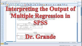 Interpreting Output for Multiple Regression in SPSS [upl. by Loughlin986]