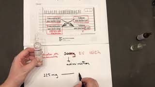 Como fazer cálculo de dosagem de medicamento  ampola [upl. by Anisamot]
