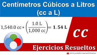 Centímetros Cúbicos a Litros cc a Litros  CONVERSIONES [upl. by Tallou357]