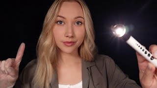 ASMR Comprehensive Eye Exam  UpClose Eye Inspecting Follow The Light Peripheral Focus Tests [upl. by Boycie985]