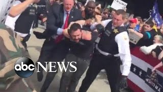 Trump Protester Rushes Stage at Ohio Rally [upl. by Lumpkin]