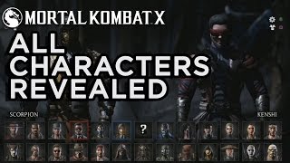 All Characters Revealed  Mortal Kombat X Official Roster [upl. by Herb]