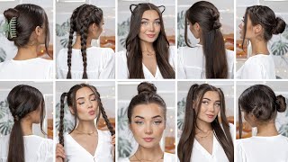 10 EASY HEATLESS BACK TO SCHOOL HAIRSTYLES [upl. by Winni]