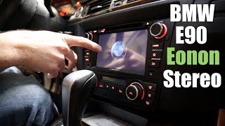 BMW E90 Eonon Aftermarket Stereo Install [upl. by Findley]