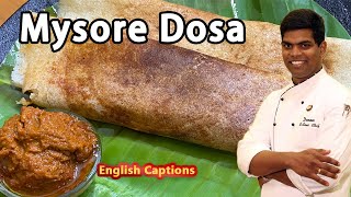 Mysore Dosa Recipe  Indian Breakfast  Hotel Style Dosa at Home  DCDK200  Chef Deenas Kitchen [upl. by Madlen273]