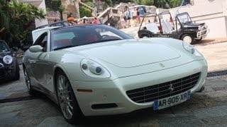 RARE Ferrari 612 Scaglietti OnetoOne in Monaco Startup and Driving Scenes 1080p Full HD [upl. by Llenrad]