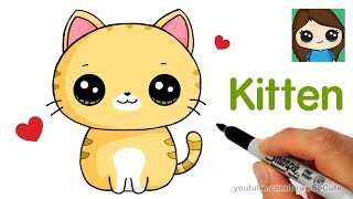 How to Draw a Kitten Super Easy [upl. by Heimlich731]