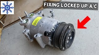 FIXING LOCKED UP AC COMPRESSOR [upl. by Acissj]