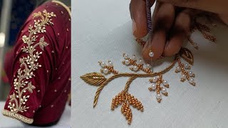 Zardosi work  Blouse designs  aariembroidery20 [upl. by Mccutcheon]