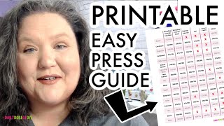 Your Cricut Heat Guide  Printable Easy Press Settings [upl. by Horgan20]