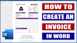 How to Create an Invoice in Word  Microsoft Word Tutorials [upl. by Lorrac]