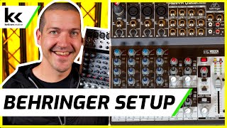 Behringer Xenyx Q1202 USB Audio Mixing Console Setup [upl. by Hurless]