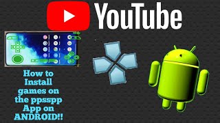 How to install games on the ppsspp app on Android With gameplay [upl. by Nattie]