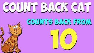 Count Back from 10 with the Count Back Cat [upl. by Farris]