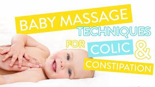 How To Treat Colic amp Constipation  Baby Massage Course Part Two  Channel Mum [upl. by Tova]