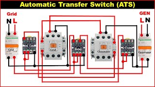 Automatic Changeover Switch Connection  Automatic Transfer Switch  ATS With Circuit Diagram [upl. by Gareth125]