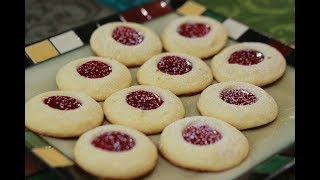 Easy Jam Filled Cookies  Thumbprint Cookies  Melts in your mouth [upl. by Anemolif]