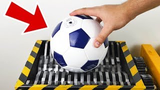 SHREDDING FOOTBALL  Experiment at Home [upl. by Atnahsal]