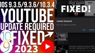 Fix YouTube iOS 935  1034 update required 2023  Fix YouTube update required iOS 935 1034 [upl. by Rasecoiluj]