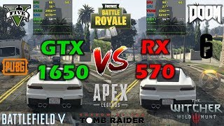 GTX 1650 vs RX 570  10 Games Tested  Side by Side  Benchmarks [upl. by Staw967]