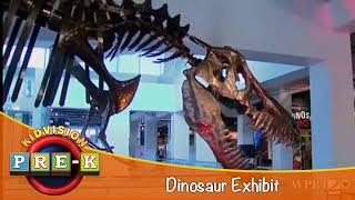 Dinosaur Exhibit  Virtual Field Trip  KidVision PreK [upl. by Nangatrad]