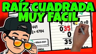 😯 Cómo SACAR la RAÍZ CUADRADA sin calculadora MANUALMENTE 👋 [upl. by Ellehcor]