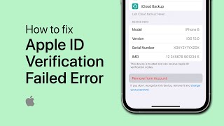 Fix Apple ID Verification Failed on iPhone [upl. by Lammond]