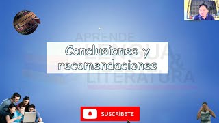 Conclusiones y recomendaciones para tu proyecto  fácil [upl. by Greenwald]